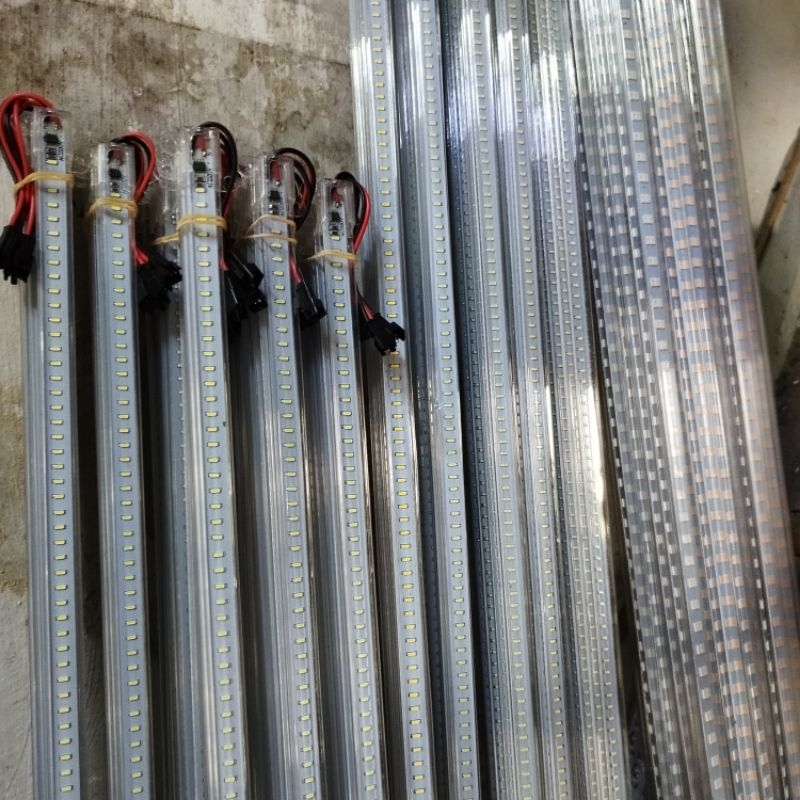 lampu aquarium etalase ruangan hard strip led 100 cm warna putih kuning merah biru pink hijau