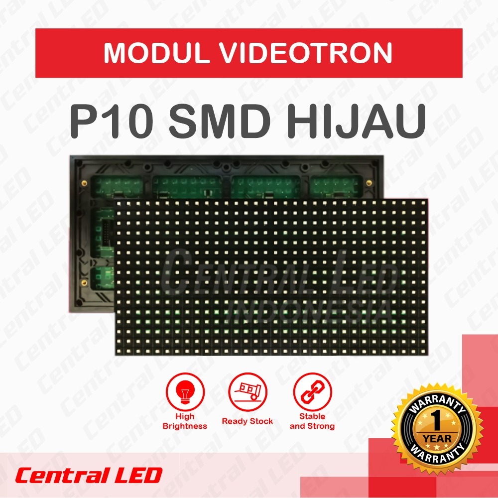 LED PANEL MODULE/MODUL P10 GREEN/HIJAU RUNNING TEXT