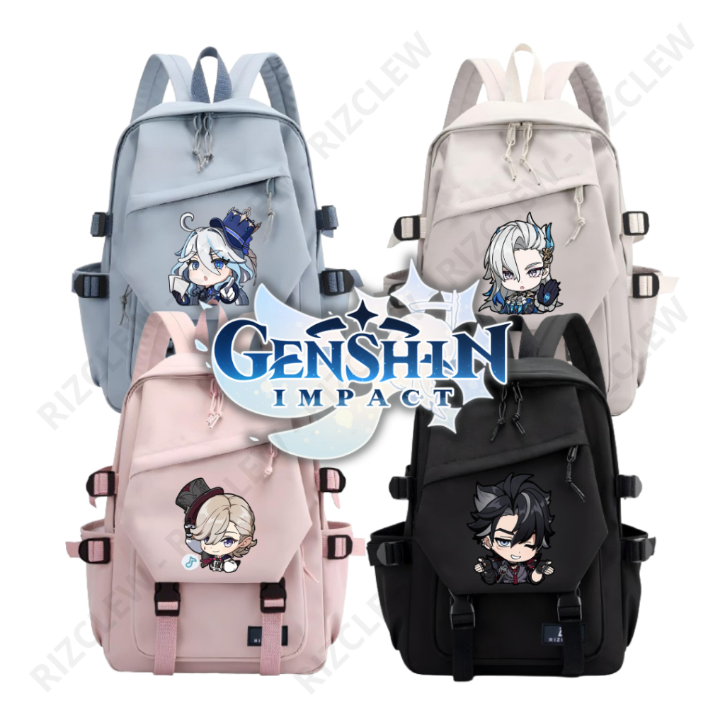 Falahcollection - Tas Ransel Anak Sekolah 01 Edisi Genshin Impact Fontaine Characters Furina/Focalor