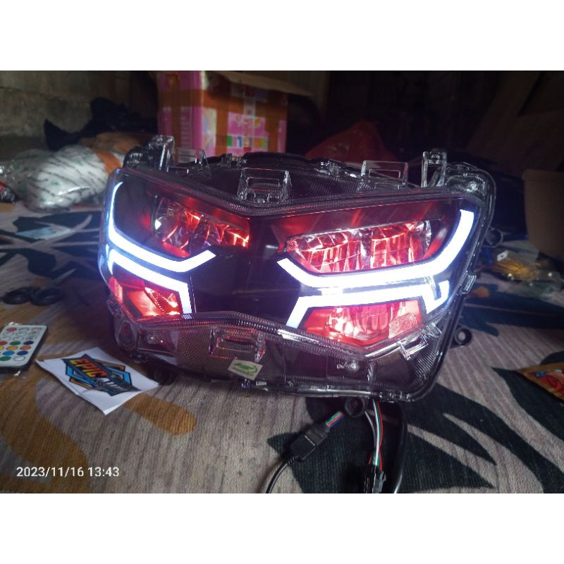 headlamp Nmax new custom alis dan devil