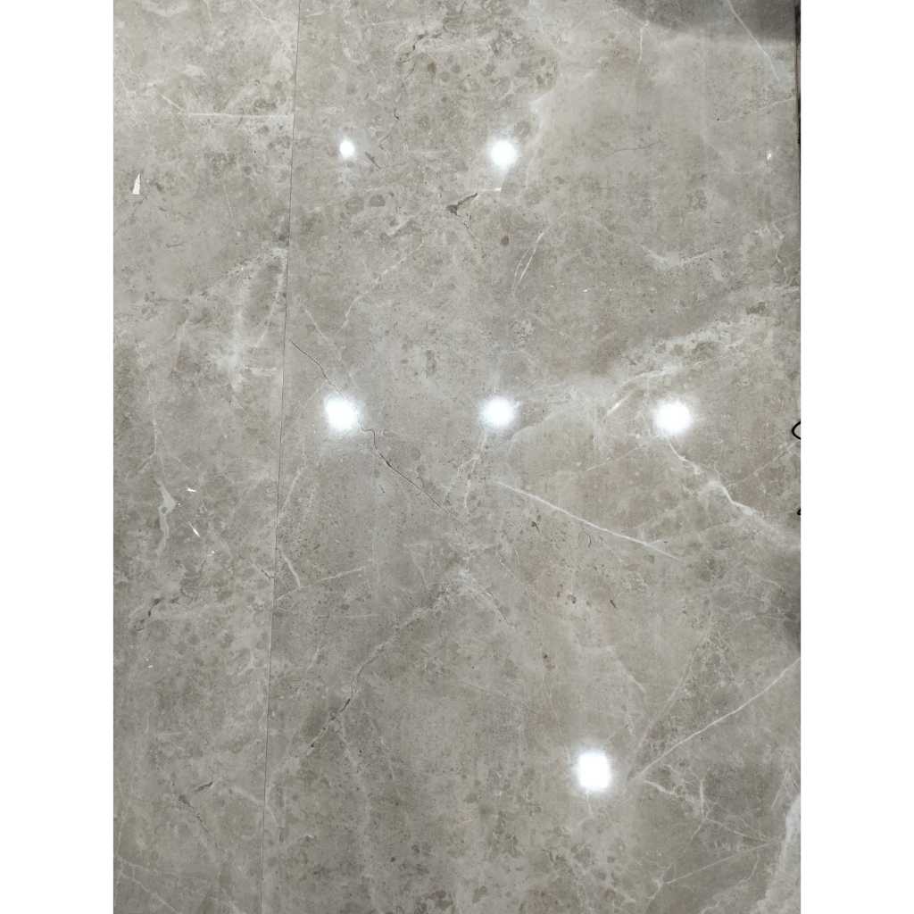 Granit Glosy Ovorio Lgrey Motif Marmer Abu by Garuda Tile Ukuran 60x120/Granit kualitas 1/Grade A/Gr