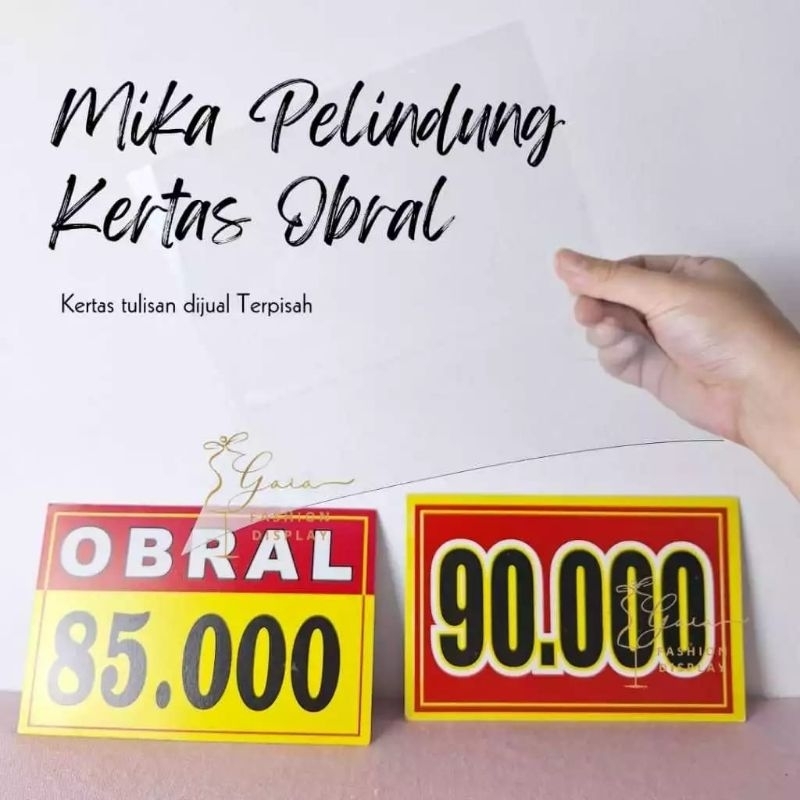 

Mika Transparan Pelindung Kertas Tulisan Harga Obral Mika Kertas Harga Jualan Price Tag Promo