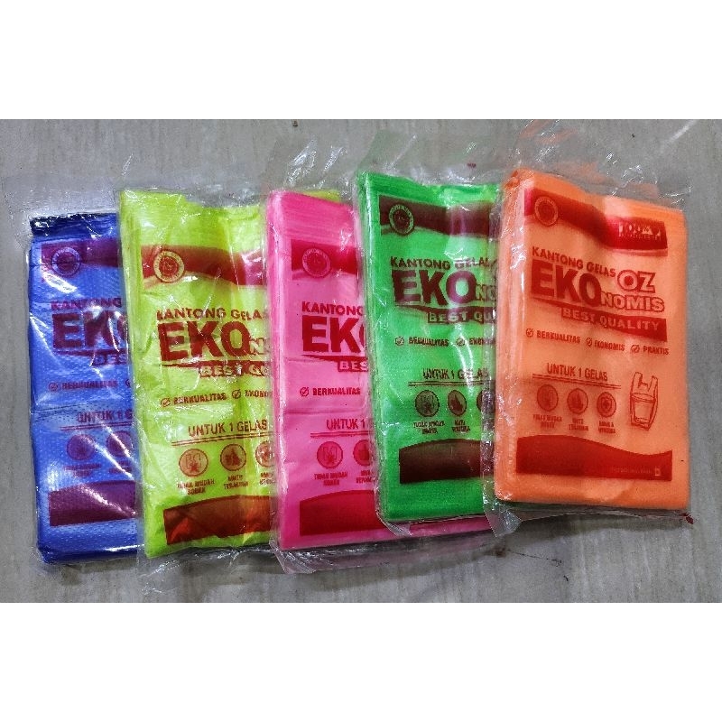 Kantong Plastik Gelas Cup Boba WARNA & BENING / Cup Jus