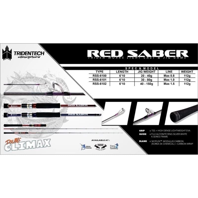 joran pancing Tridentech red saber