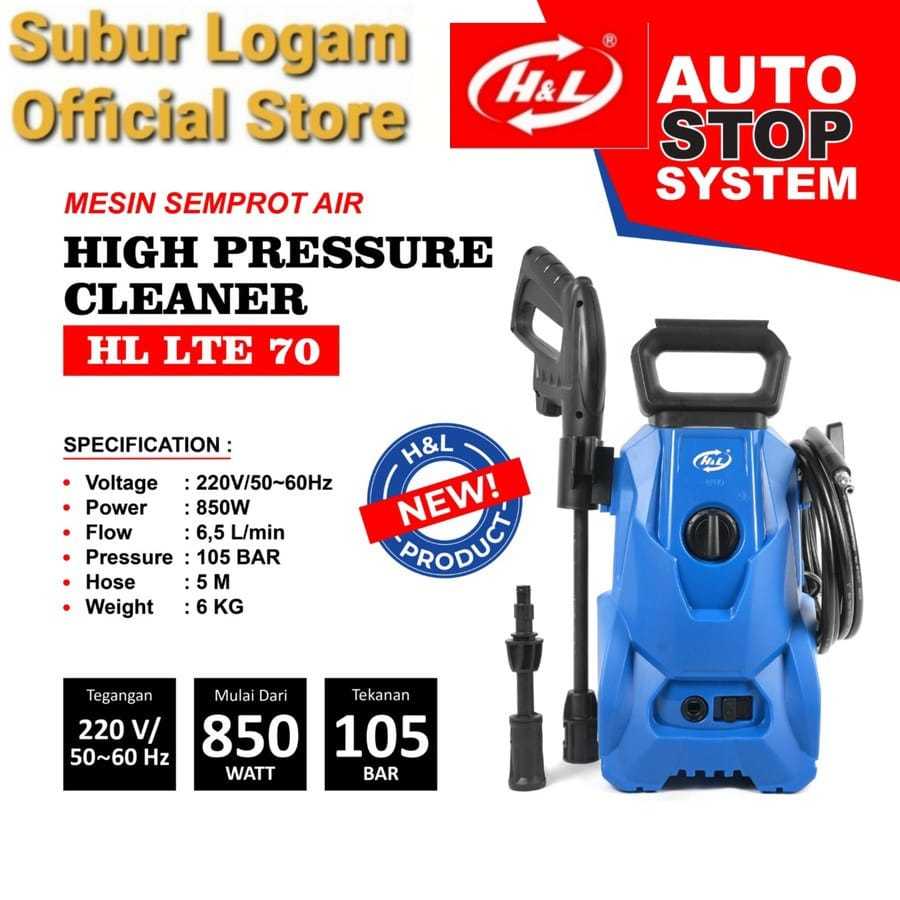 HL LTE 70 Jet Cleaner High Pressure H&L Mesin Cuci Listrik Mobil Motor Bertekanan