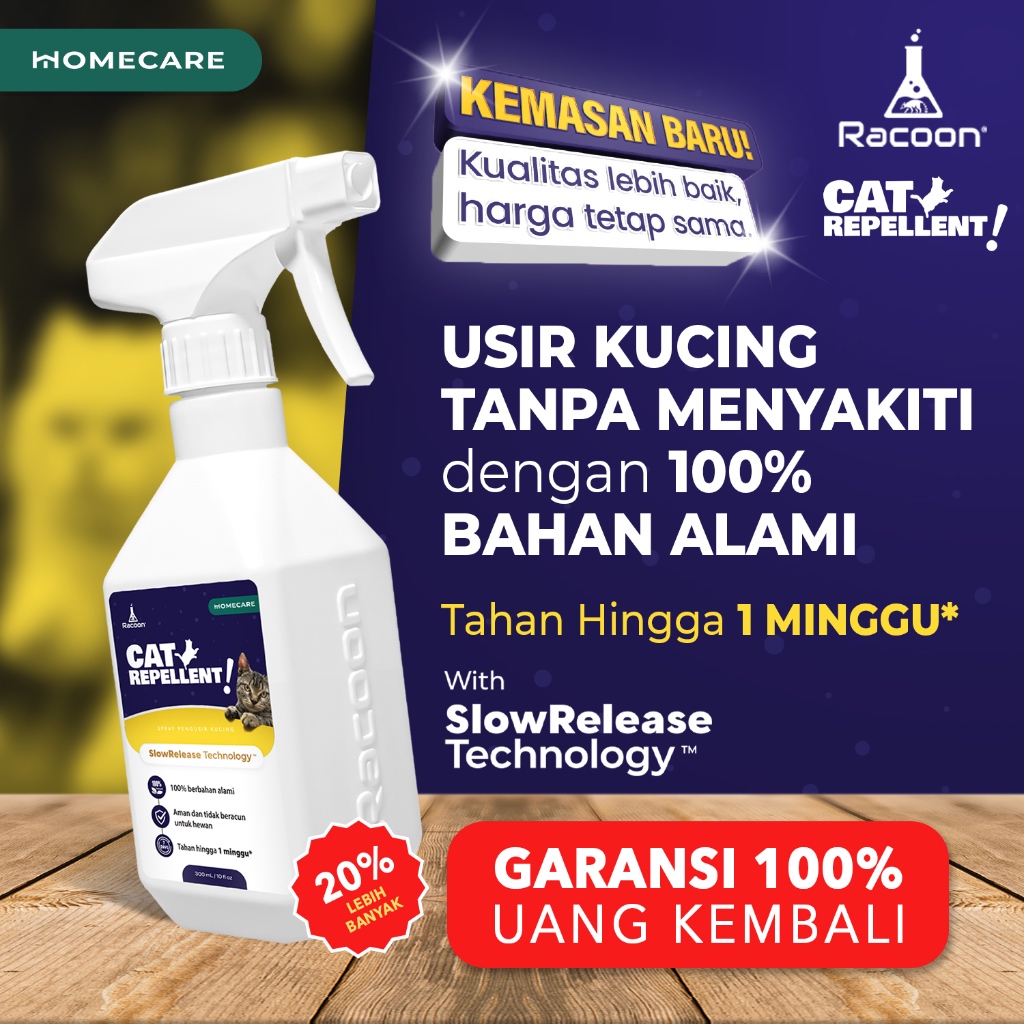 Racoon Cat Repellent Spray Pengusir Kucing & Disinfectan 100% Bahan Alami / Garansi Uang Kembali