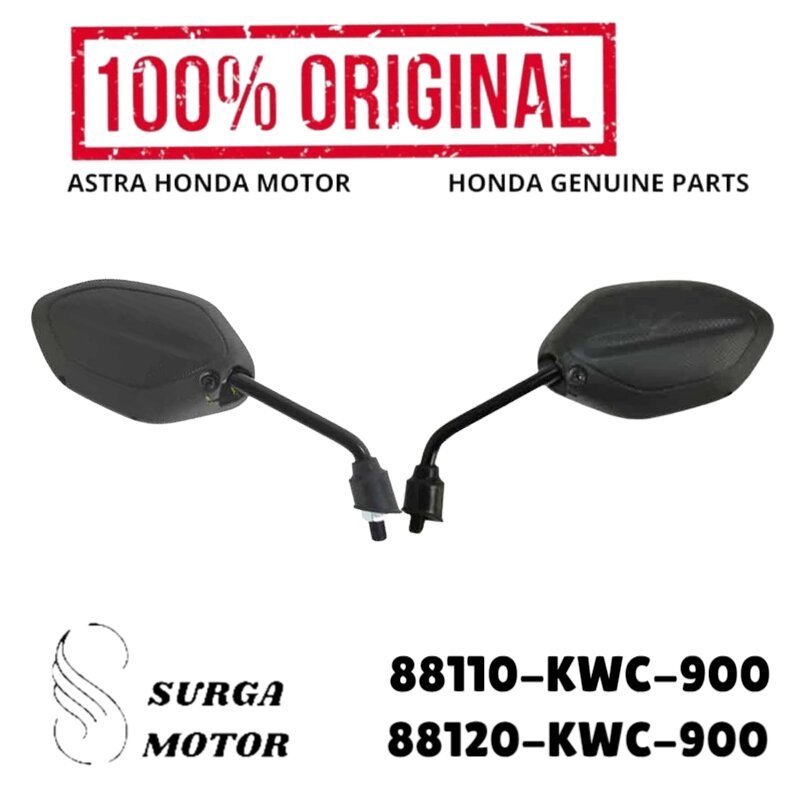Kaca Spion Sepion CS1 set ( 2 pcs) Kanan Kiri dijamin ASLI ORISINIL HONDA AHM CS 1 88110-KWC-900 881