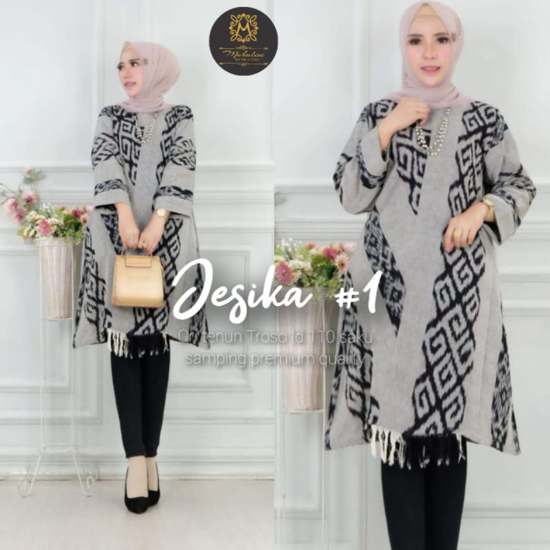 JESIKA TUNIK/TUNIK TENUN JESIKA/TENUN TROSO SOLO/TUNIK TENUN/TUNIK KERJA/TUNIK TENUN MURAH/TUNIK TEN