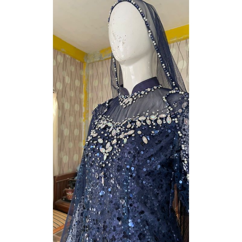 gaun pengantin slim duyung ekor