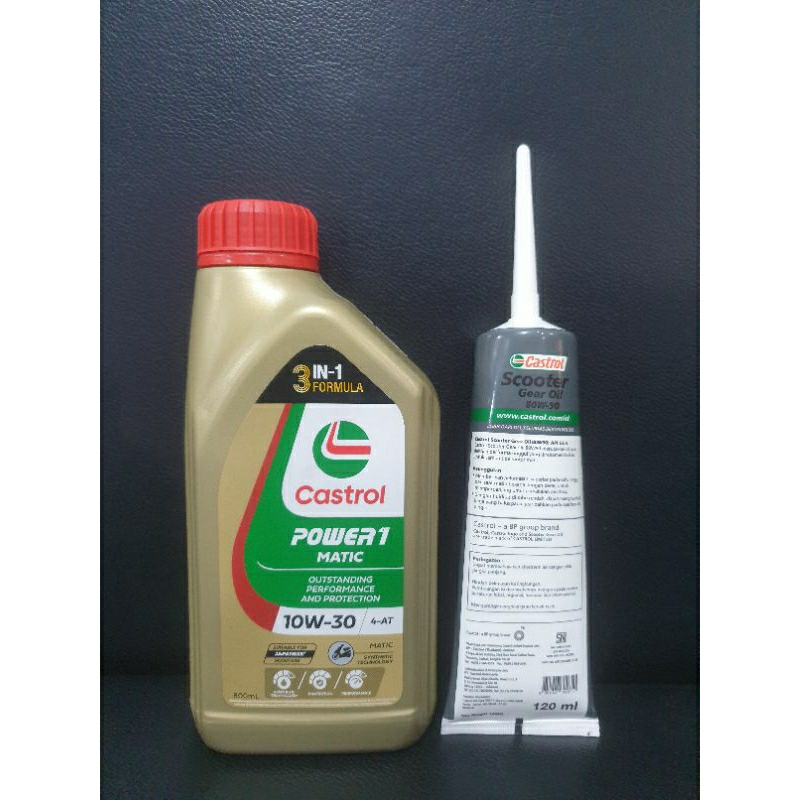 Oli Castrol Power 1 Matic 800ml + Oli Gear Castrol (Bundle)