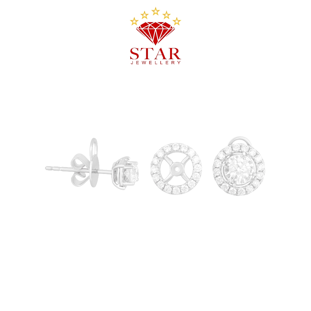 Anting Berlian Solitaire Sertifikat GIA LPER1353471 - Star Jewellery