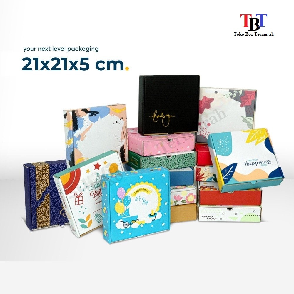 

Box 21x21x5 cm LS Pizza/Karton/Polos/kardus/Hampers/brownis/ied mubarak