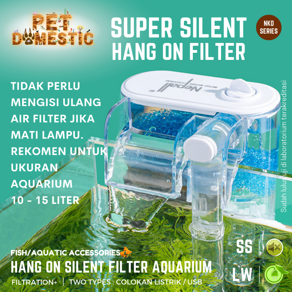 JOZZYMARY - FILTER GANTUNG USB LISTRIK EXTERNAL HANGON MINI AIR AQUARIUM AQUASCAPE IKAN