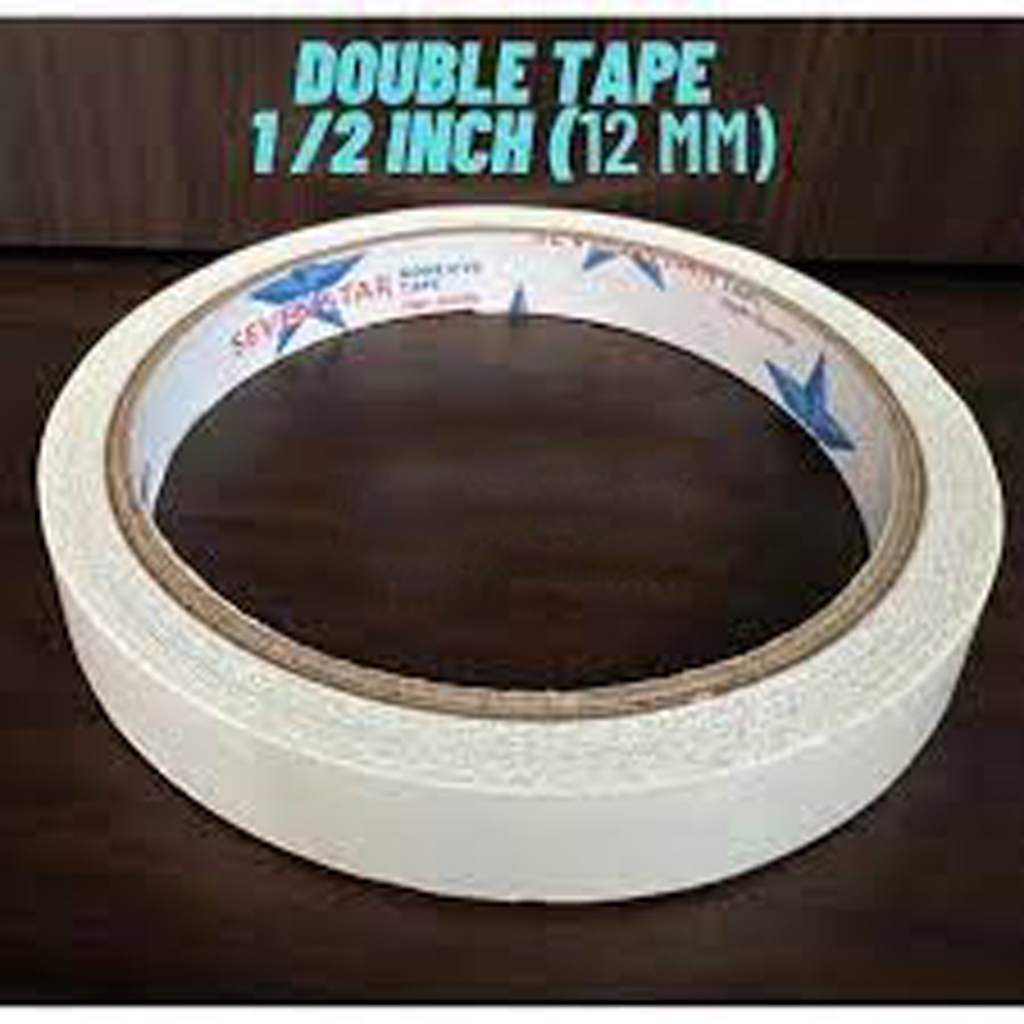 

Isolasi Double Tape STAR / SEVENSTAR 1/2 inch / 12 mm x 10 meter Murah (Jamin Rekat)
