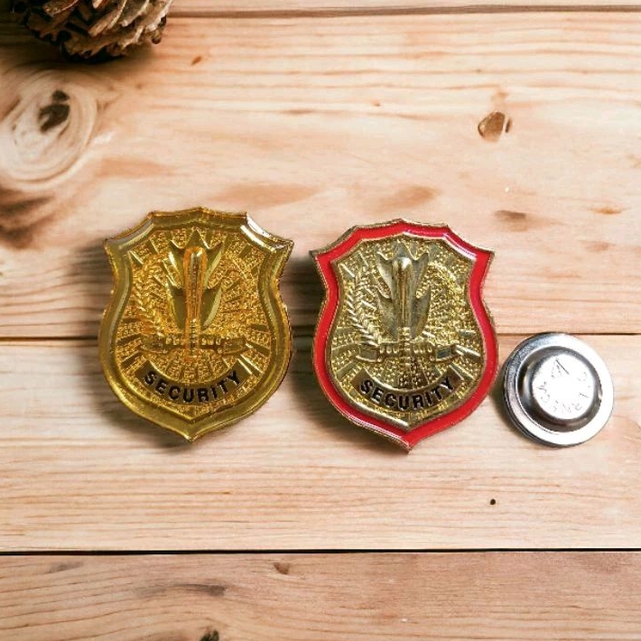 Pin kewenangan satpam security magnet pin kewenangan satpam BAHAN PLAT