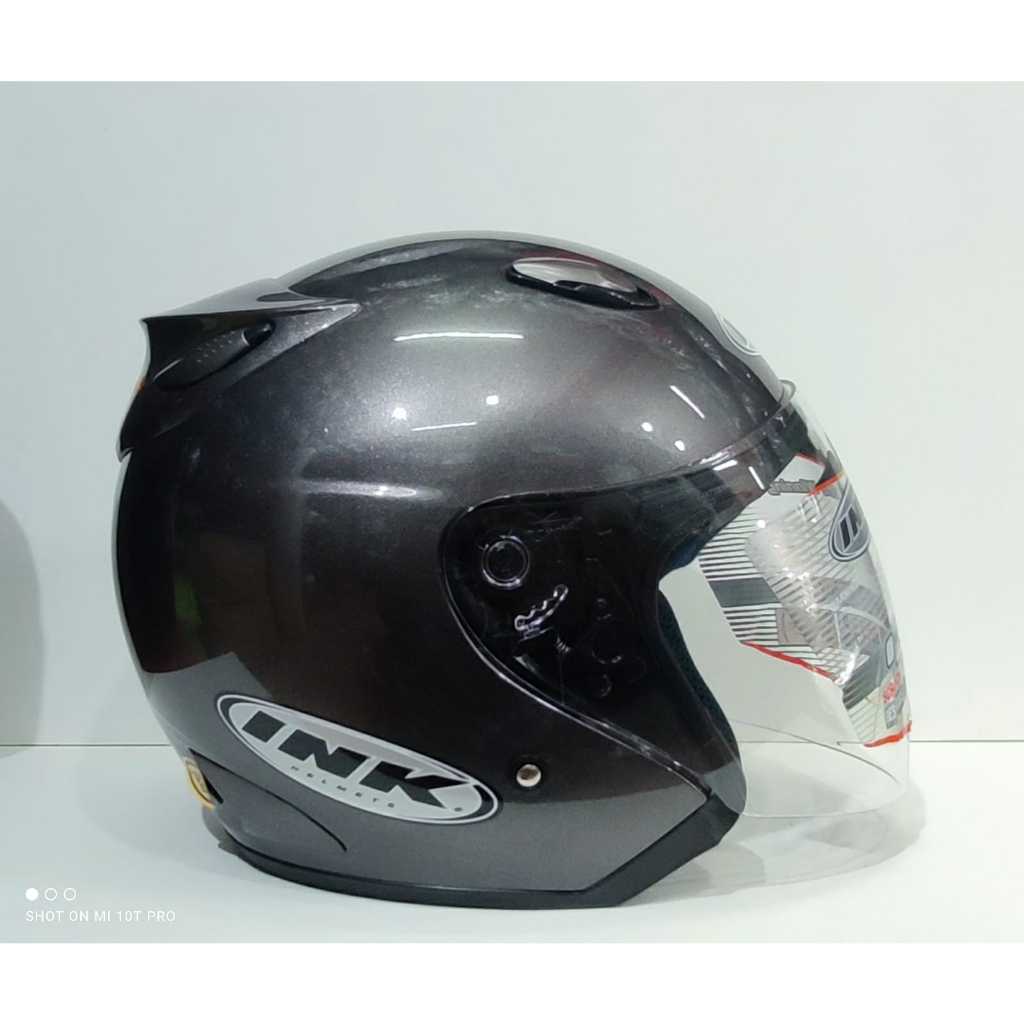 HELM INK CENTRO JET POLOS GUNMET GLOSSY / ABU ORIGINAL