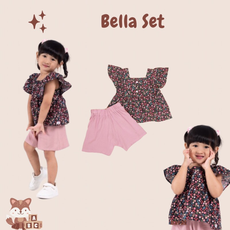 Bella Set-Setelan Anak-Setelan bunga Anak Perempuan