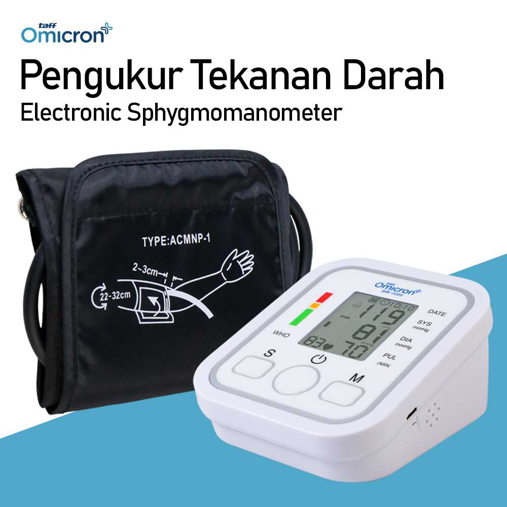 TAFFWARE OMICRON TENSIMETER BW-3205 BW 3205  ALAT PENGUKUR TEKANAN TENSI DARAH DIGITAL OTOMATIS DENG