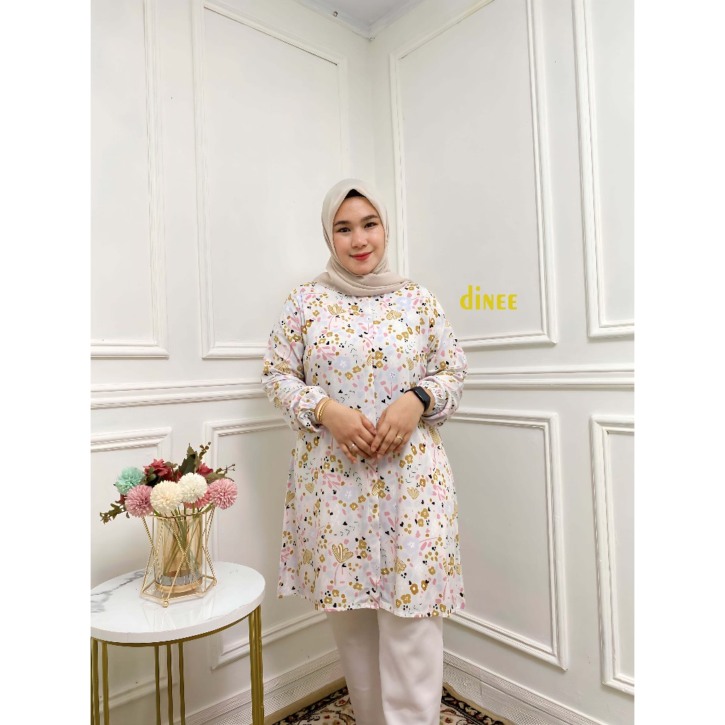 Tunik Oversize Katun Rayon Motif