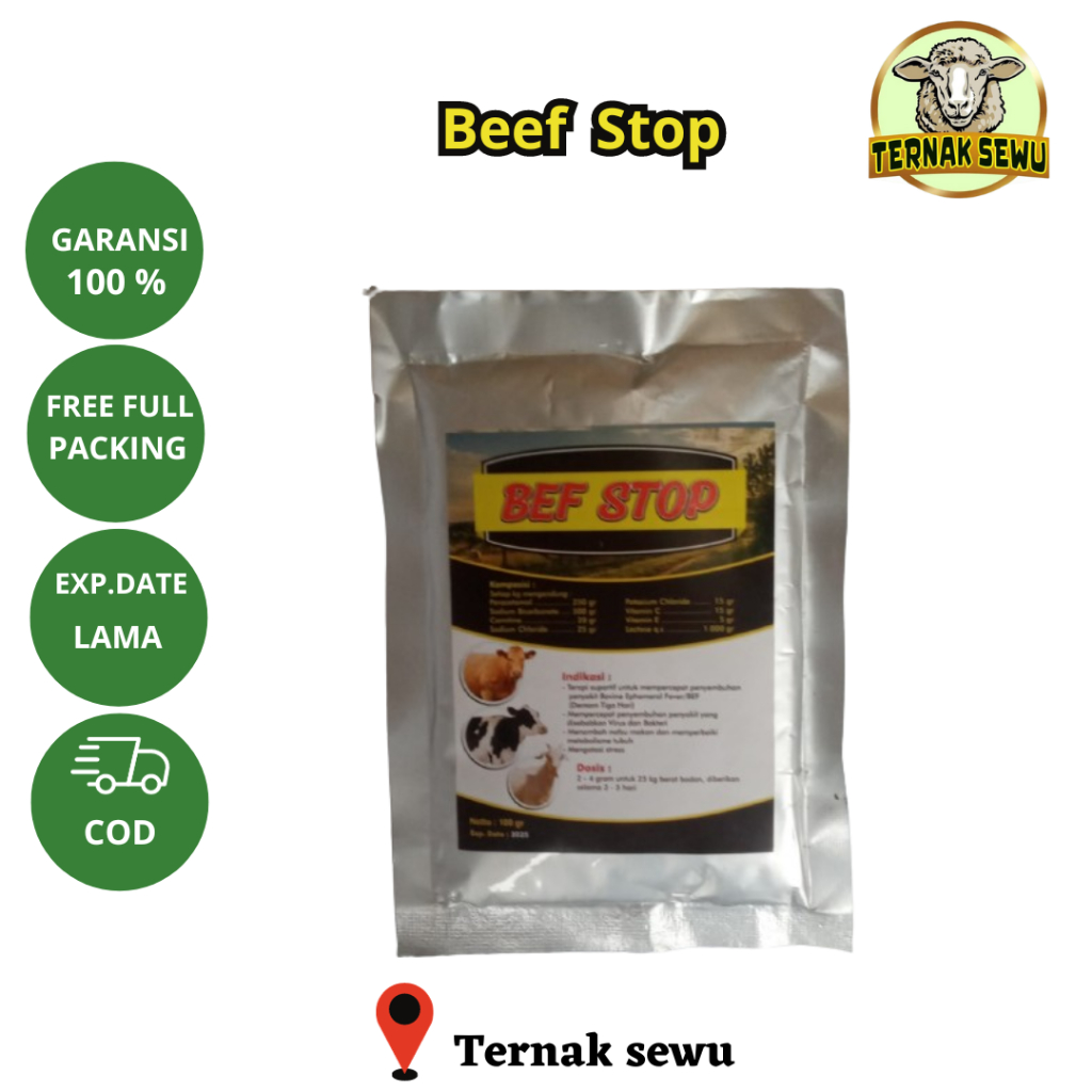 BEF STOP/ Obat PMK  Penurun Panas Demam Pada Sapi, Kambing, Domba