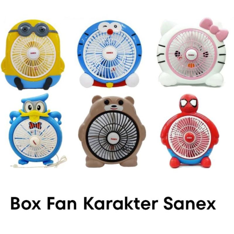 SANEX kipas angin karakter kipas meja kipas duduk kecil motif