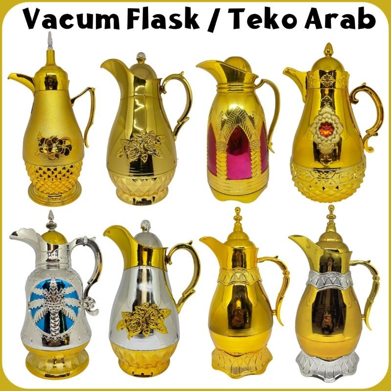 Teko arab 1L emas Vacum Flask termos ZAM ZAM
