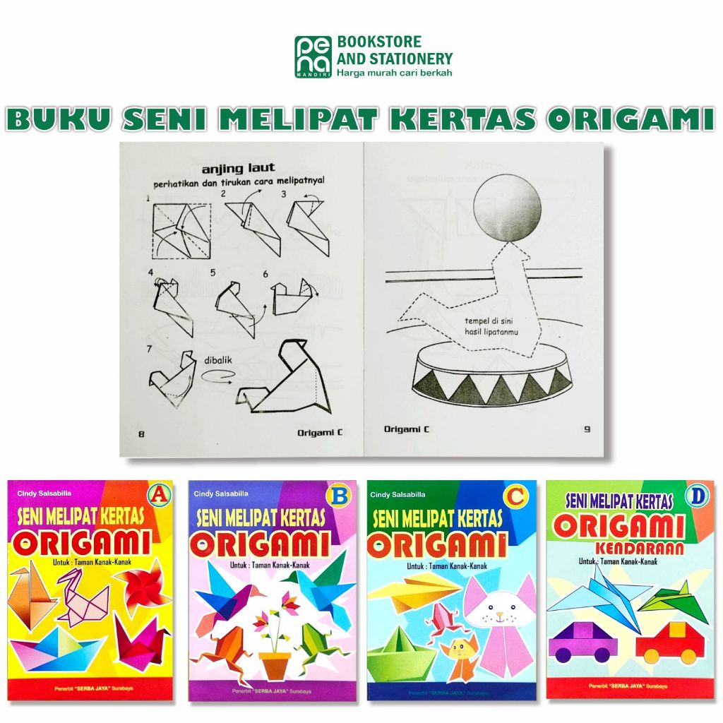 Buku Seni Melipat Kertas Origami Untuk Taman Kanak-kanak Oleh Cindy Salsabilla