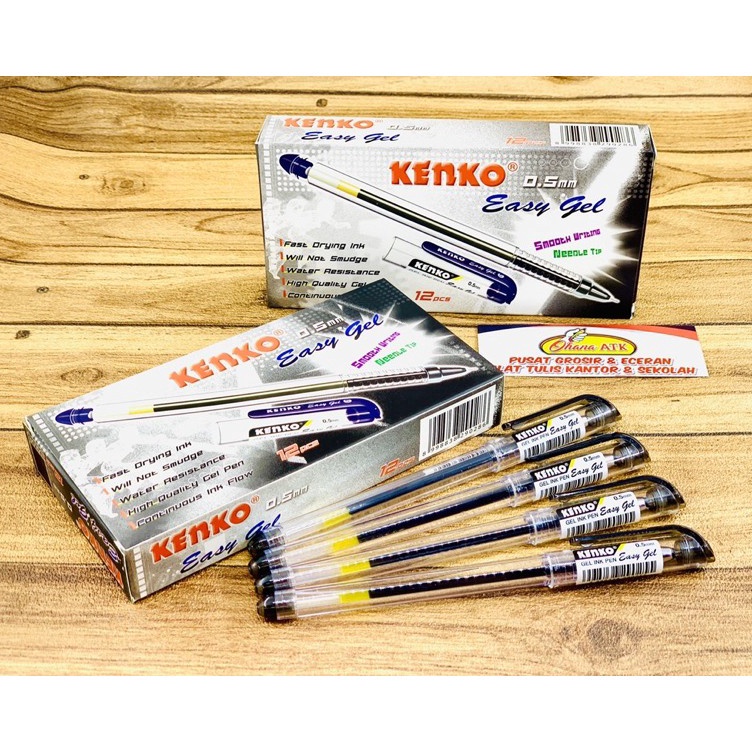 

ART F77E 1Pak Pulpen Gel Pen Kenko Easy Gel 5 mm lusin 12pcs