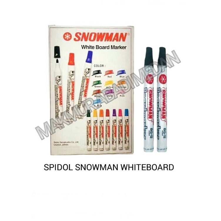 

ART D7G Spidol Snowman Whiteboard Hitam BG12 per LusinSpidol Papan TulisSpidol WhiteboardBoard Marker bisa dihapus