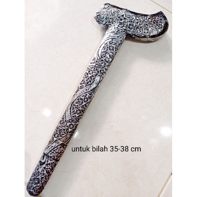 Warangka keris hias alpaka untuk bilah 35-38cm