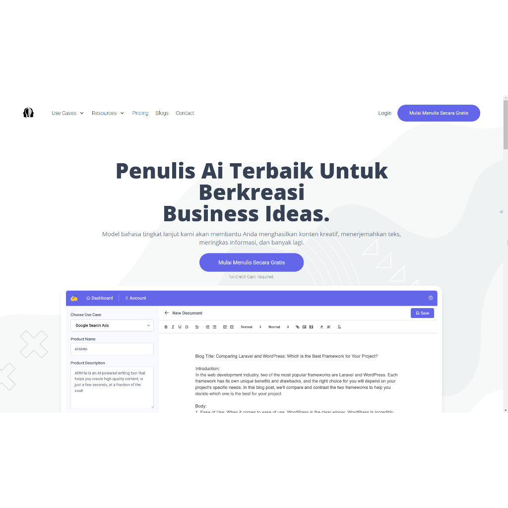 DVD Web Tool OpenAI Writer (Penulis Konten AI) ChatGPT Laravel