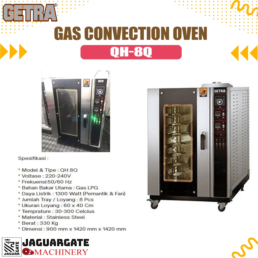 CONVECTION OVEN GETRA QH-8Q / Gas Convection Oven Getra