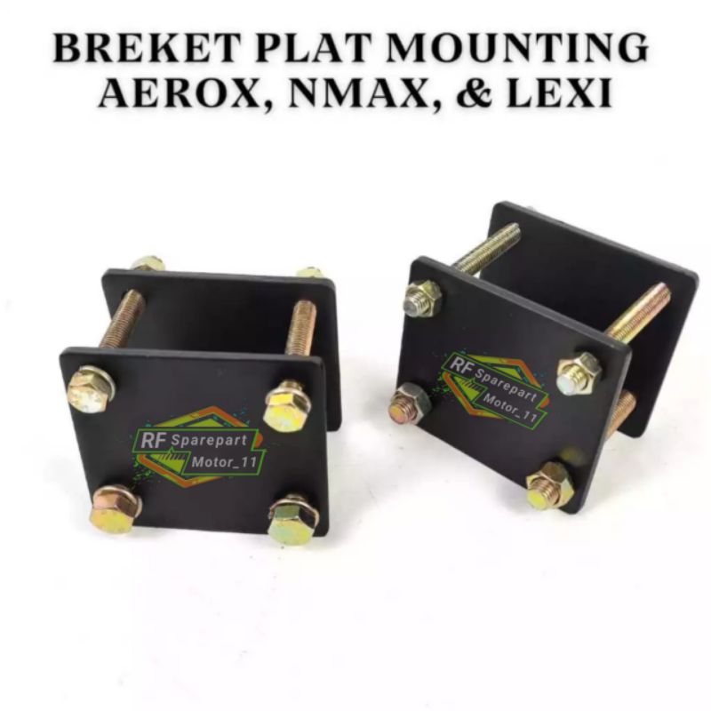 BREKET PLAT MOUNTING AEROX NEW / AEROX OLD N-MAX NEW /OLD & LEXI PLAT TEBAL 6CM