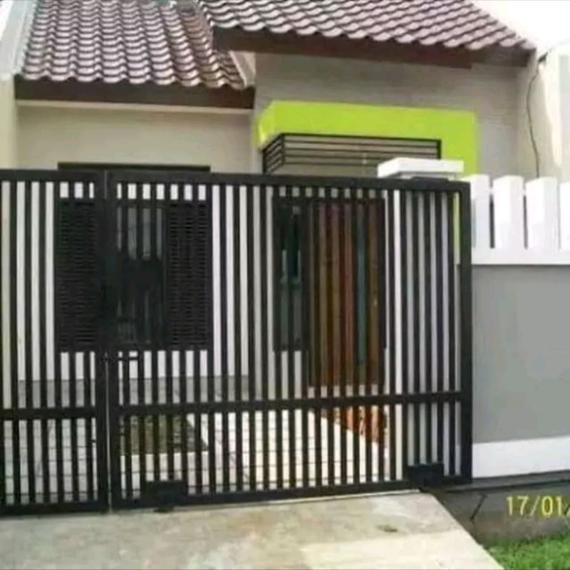 pagar besi minimalis dorong