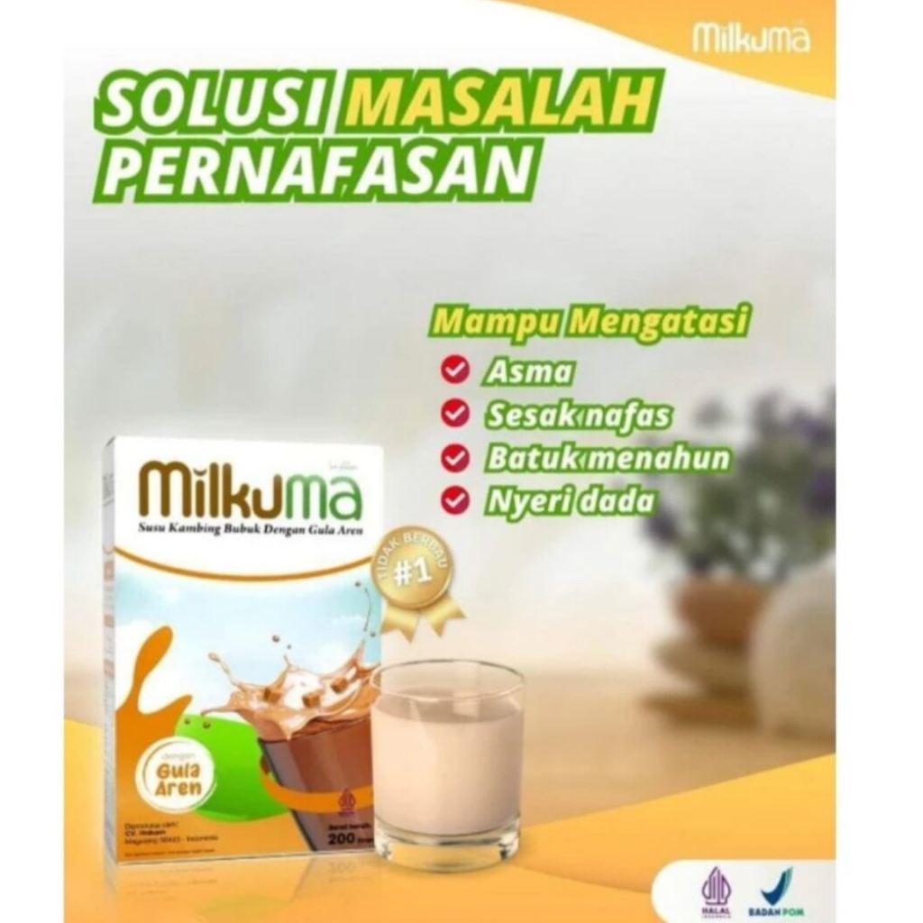 

- MILKUMA SUSU MILKUMA 200 GR Susu Kambing Gula Aren Atasi Pencegahan Sendi dan Masalah Tulang