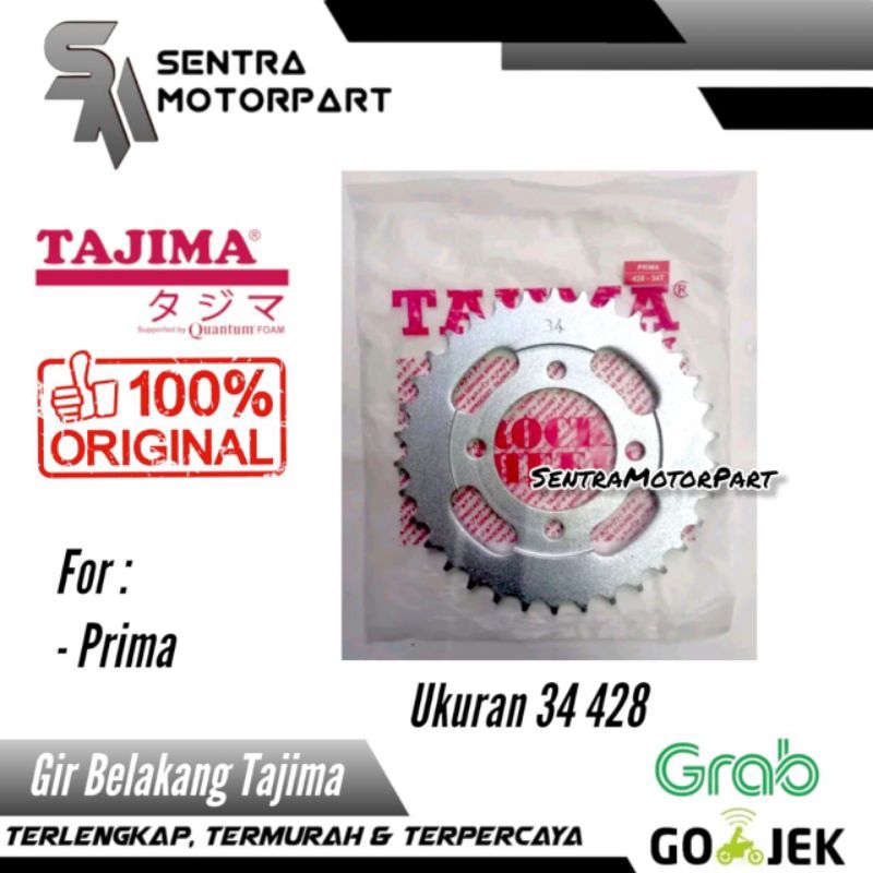 428 34T Gear belakang Grand prima Supra x Supra fit lama win Astrea Ori Tajima 34 bkn sss