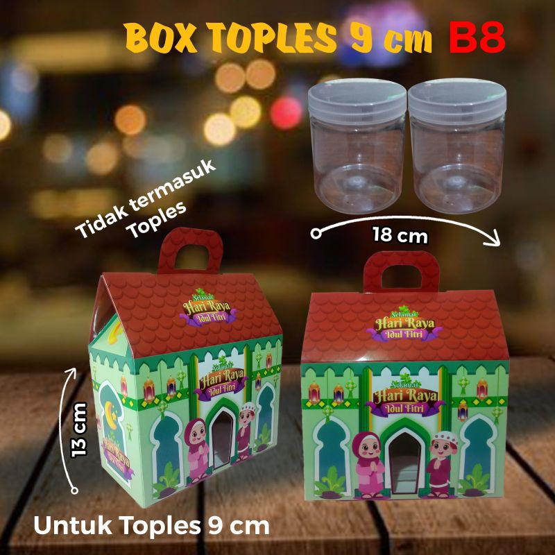 

box hampers lebaran idul Fitri / BOX TOPLES 9CM / BOX RUMAH / BOX LEBARAN