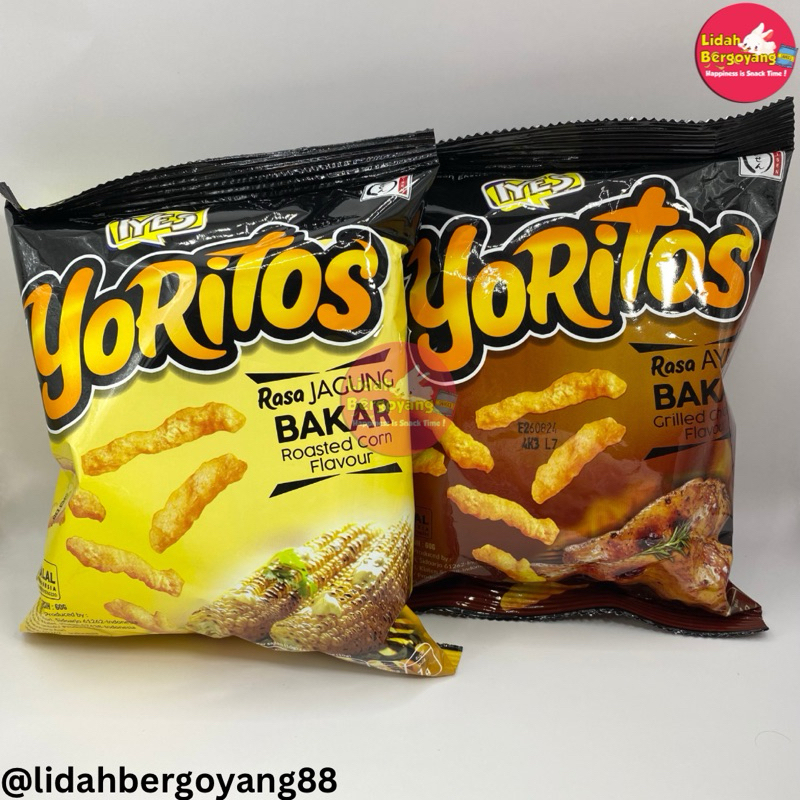 Iyes / Yoritos ayam bakar / Yoritos jagung bakar / Chiki / Snack gurih / Camilan gurih