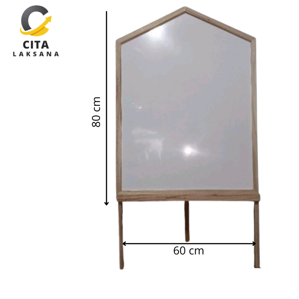 

papan tulis whiteboard Stand 60cm x 80cm geratis spidol+penghapus