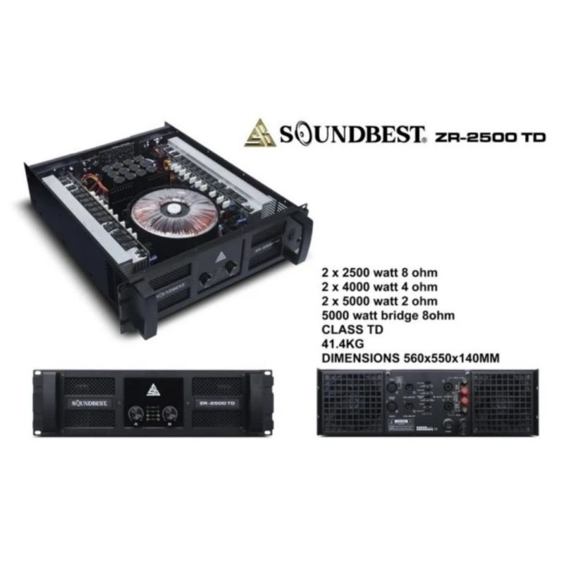 Power Soundbest ZR 2500 TD Original Amplifier Class TD