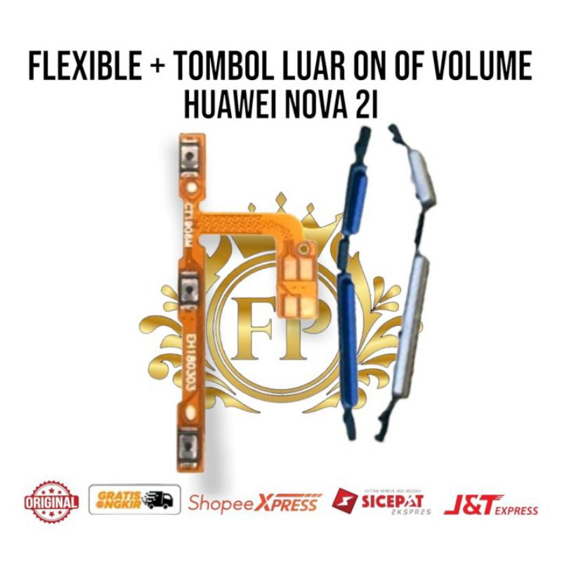 1 SET SESUAI GAMBAR - Flexible Flexibel On Off Volume Huawei Nova 2i | Huawei Mate 10 Lite - Fleksib