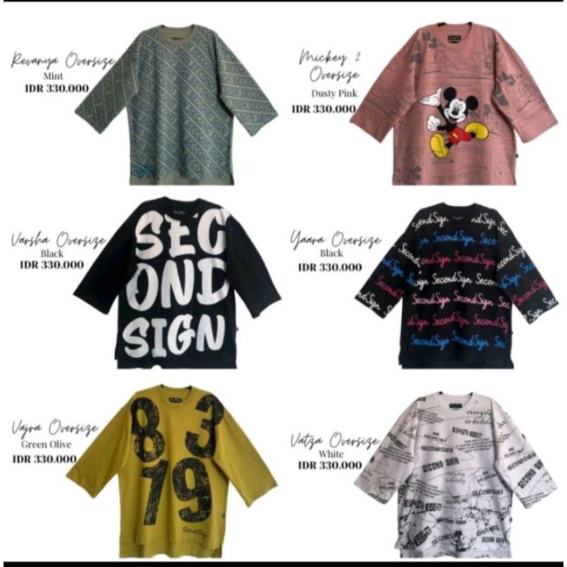 TERBARU OVERSIZE SERIES by SECOND SIGN