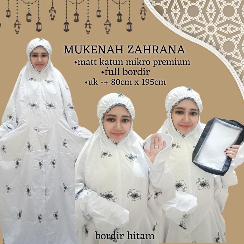 MUKENA ZAHRANA MATT KATUN MIKRO PREMIUM TERUSAN
