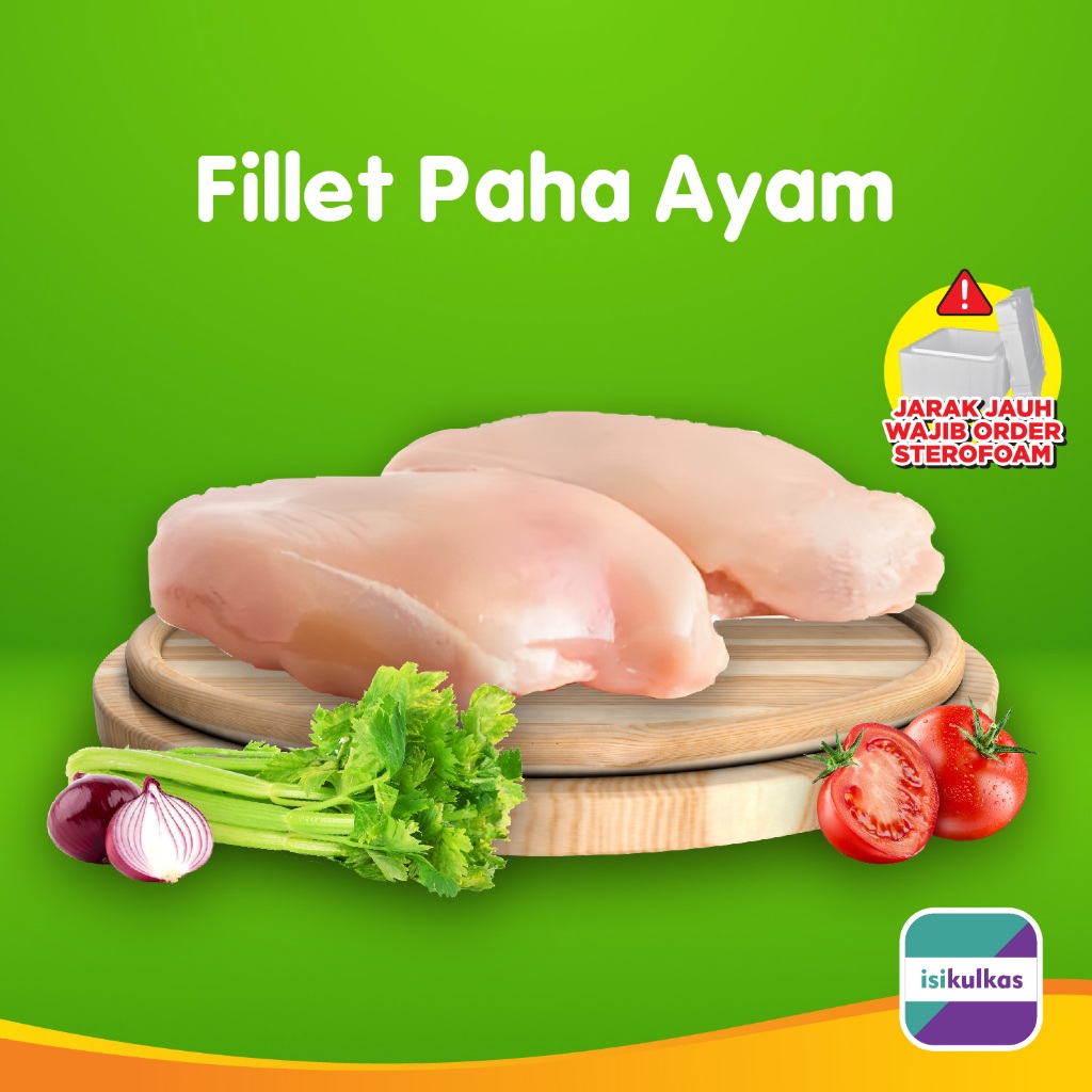 

Paha Ayam Fillet Tanpa Tulang & Kulit Frozen / Paha Ayam Boneless 1kg