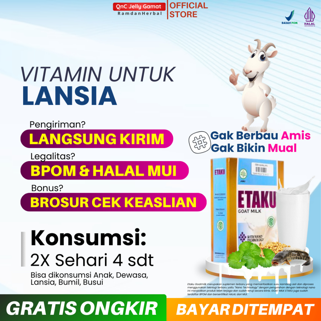 

Vitamin Untuk Tulang Dan Sendi Lansia Manula Lanjut Usia Orang Tua Tulang Keropos Osteoporosis Nyeri Sendi Daya Tahan Tubuh Nafsu Makan Pencernaan Susu Etaku Goat Milk