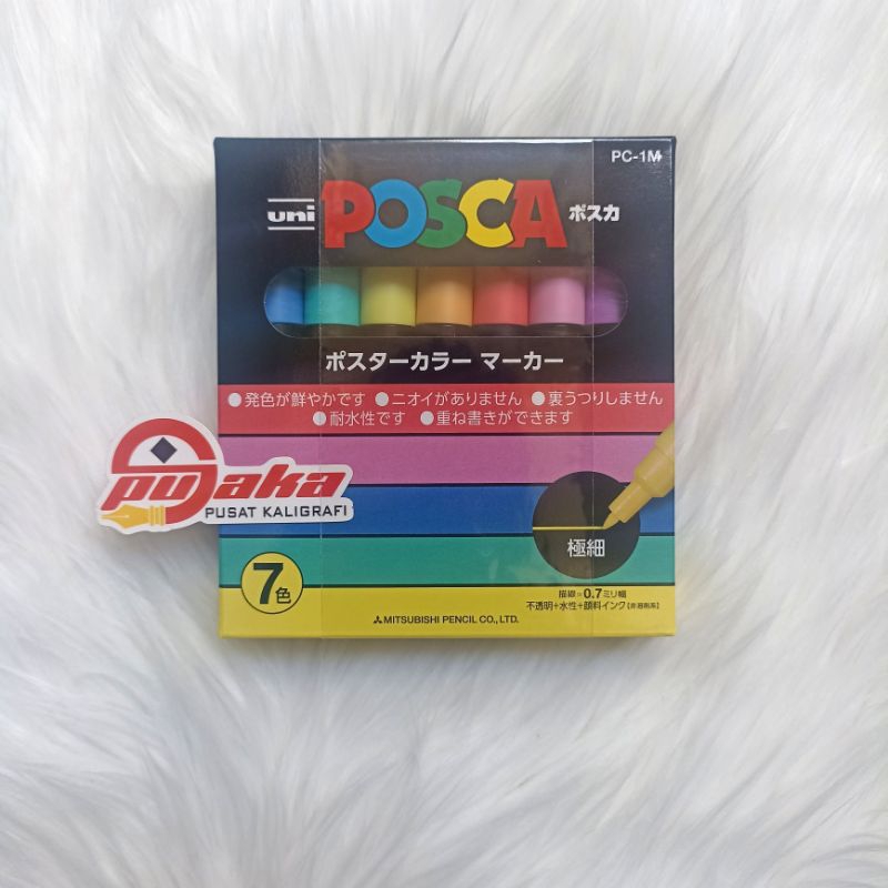 Uni Posca Pc-1M 7Pcs Warna Pastel