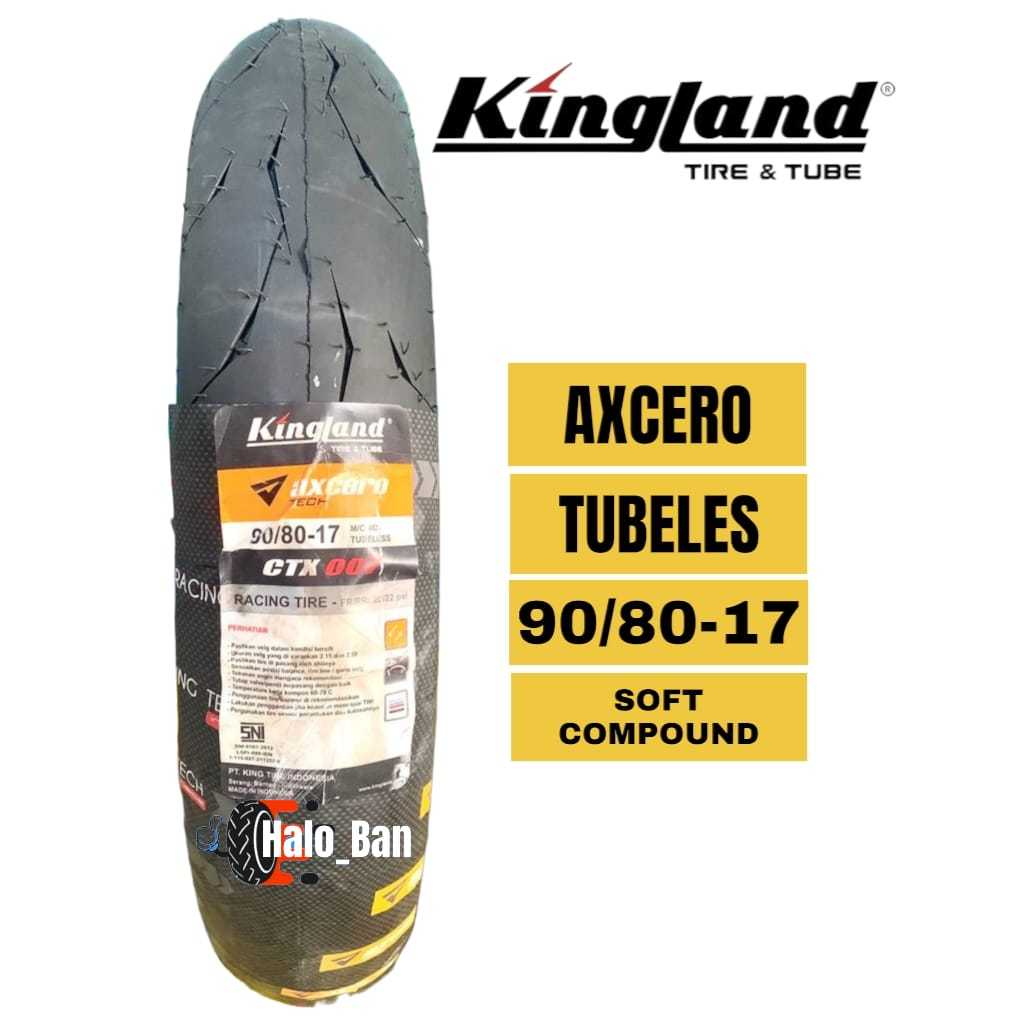 Ban Motor Kingland Axcero Tech 90/80-17 Ban Motor Ring 17 Tubeless ban luar 90/80-17 ban ring 17 ban