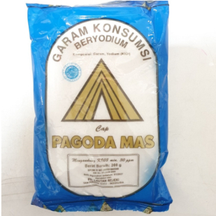 

Garam iodum Beryodium masak meja makan 200gr Pagoda Mas