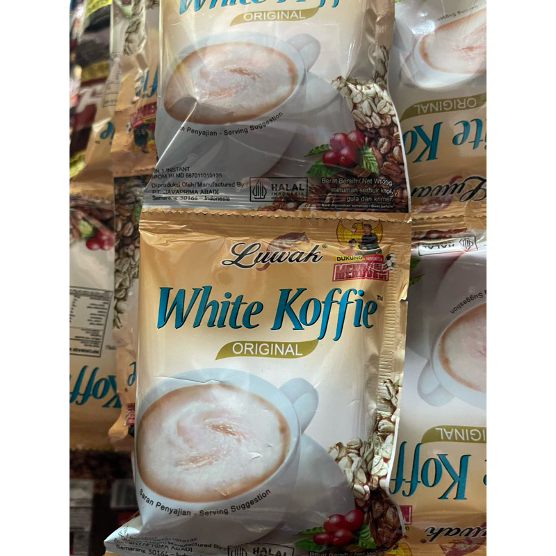 

Luwak white coffe renceng 10pcs x 20gram / white kopi / luwak white kopi