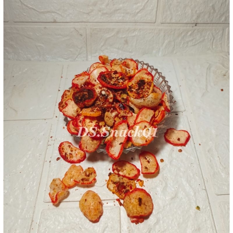 

500gr | Krupuk seblak pedas daun jeruk 500gr camilan cemilan snack Food Instan